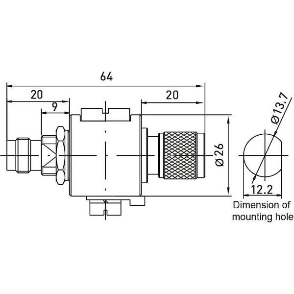 Citel Outdoor RF Protector, Dc-3.5 Ghz, Dc Pass, 190W, Imax 20Ka, Male-Female Tnc Connector P8AX25-T/MF - main